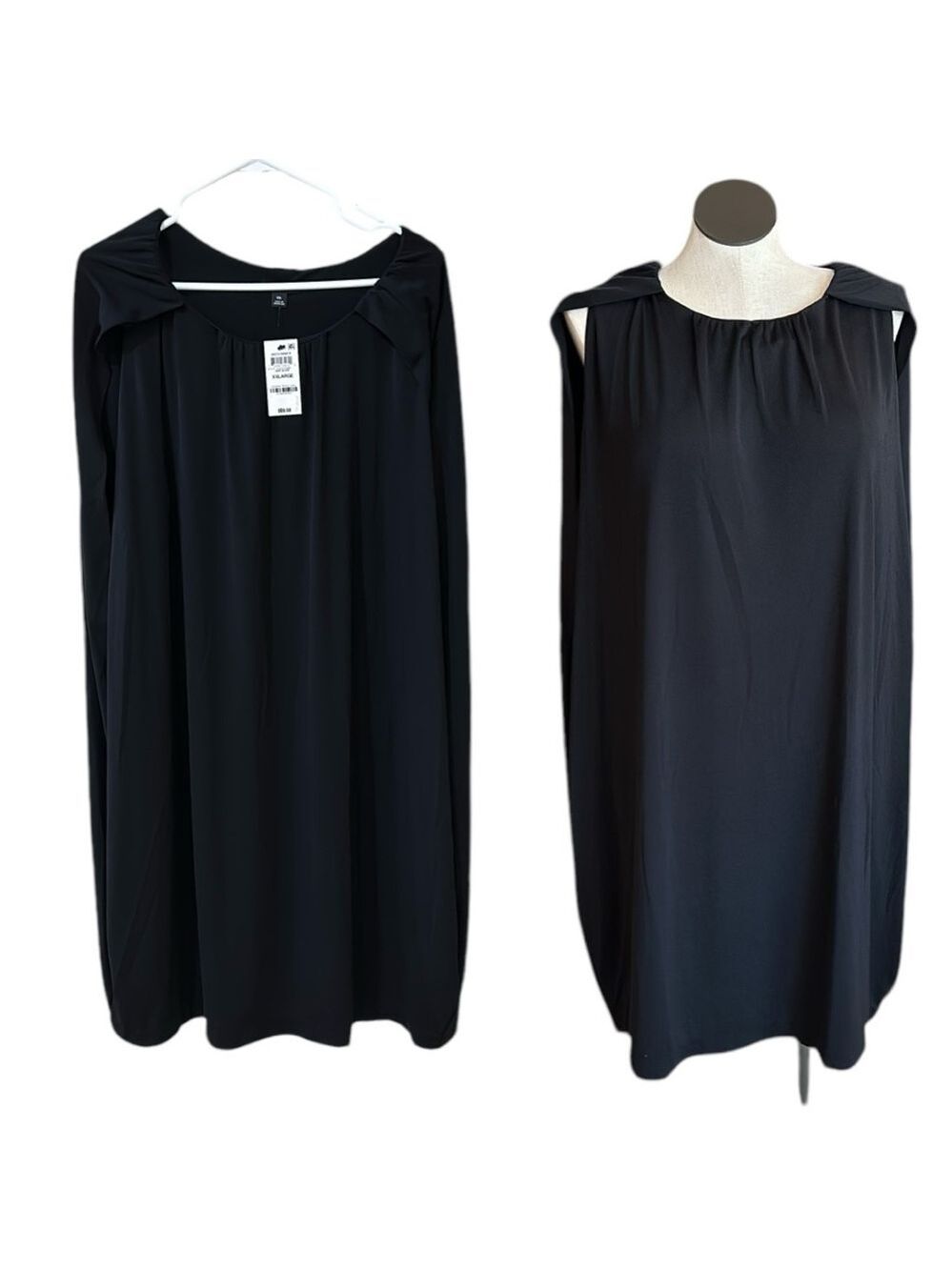 NWT Alfani sleeveless deep black jersey stretch dress Womens Plus Sz XXL $89.50